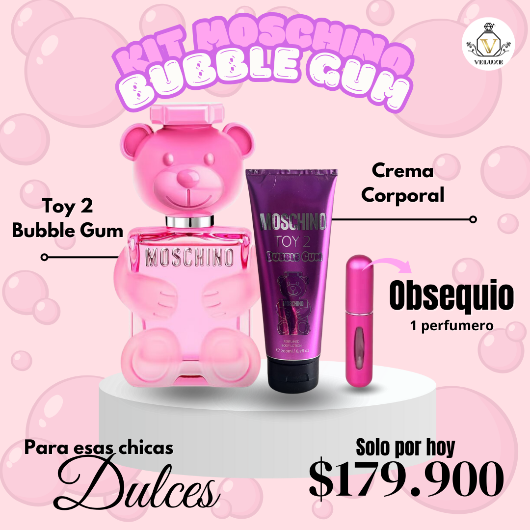 Combo Toy 2 Bubble Gum + Crema coporal + Perfumero