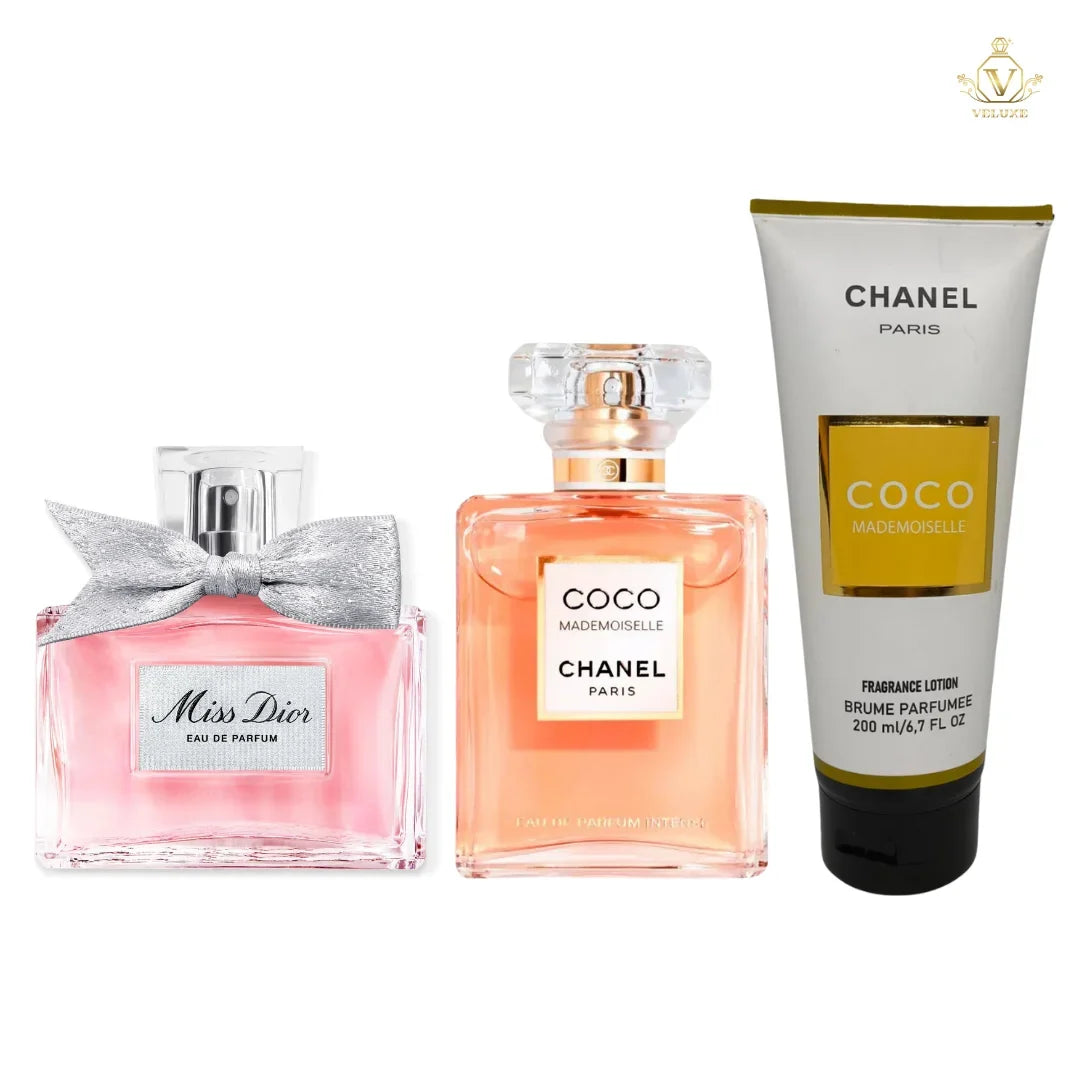 Combo Miss Dior + Coco Chanel + Crema Corporal Coco Chanel